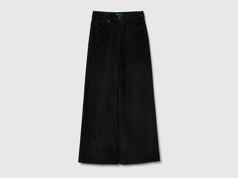 Hose wide fit aus Samt