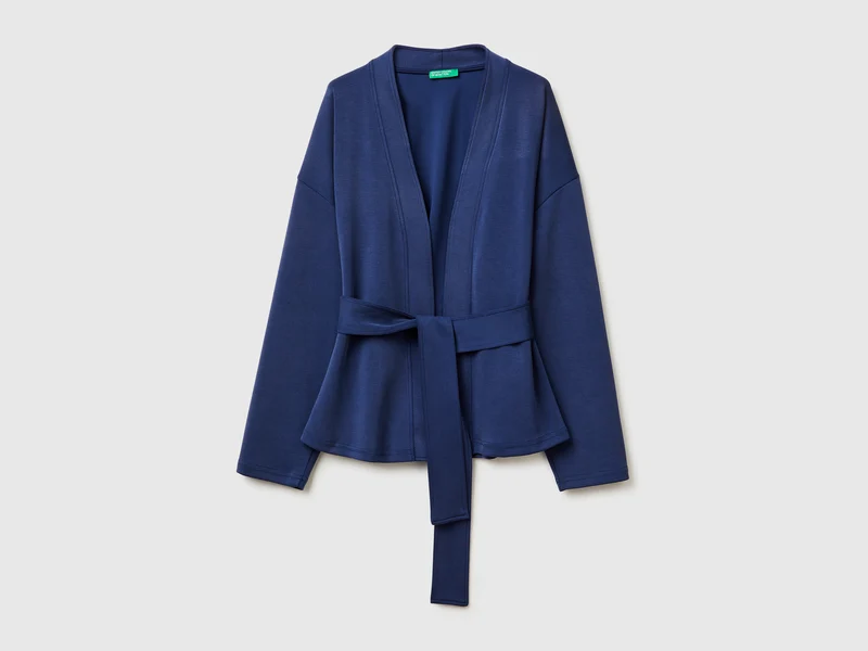 Strickjacke mit Sweatshirtgürtel