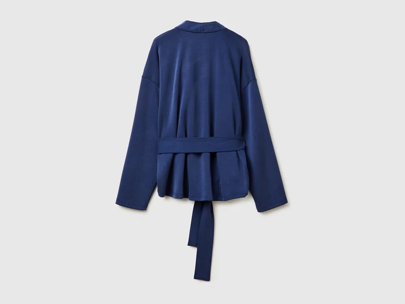 Strickjacke mit Sweatshirtgürtel