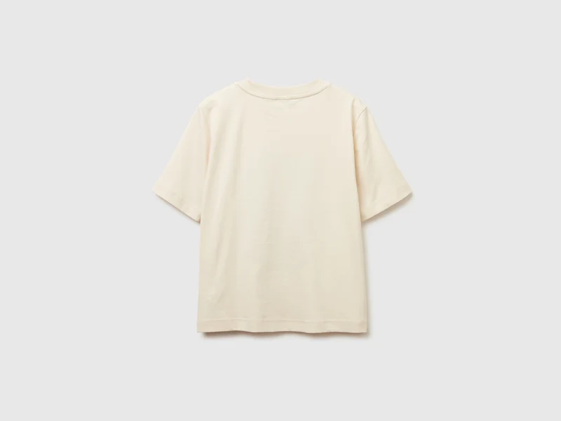 T-Shirt mit Aufdruck und Stickerei