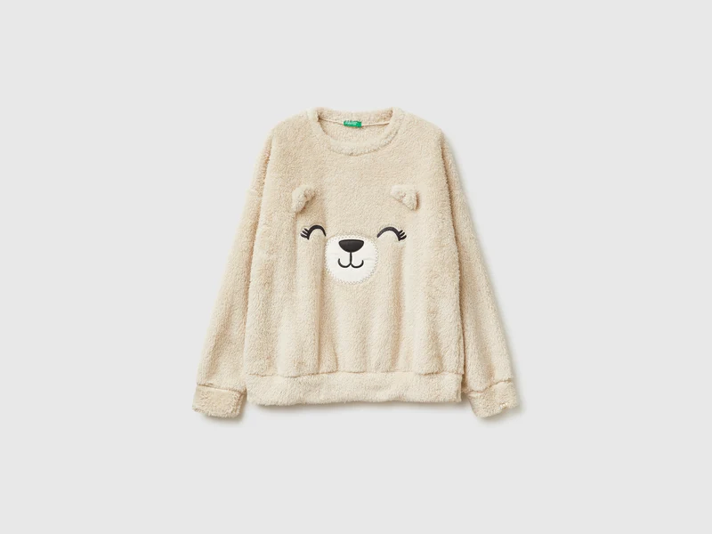 Pullover aus Teddyfell