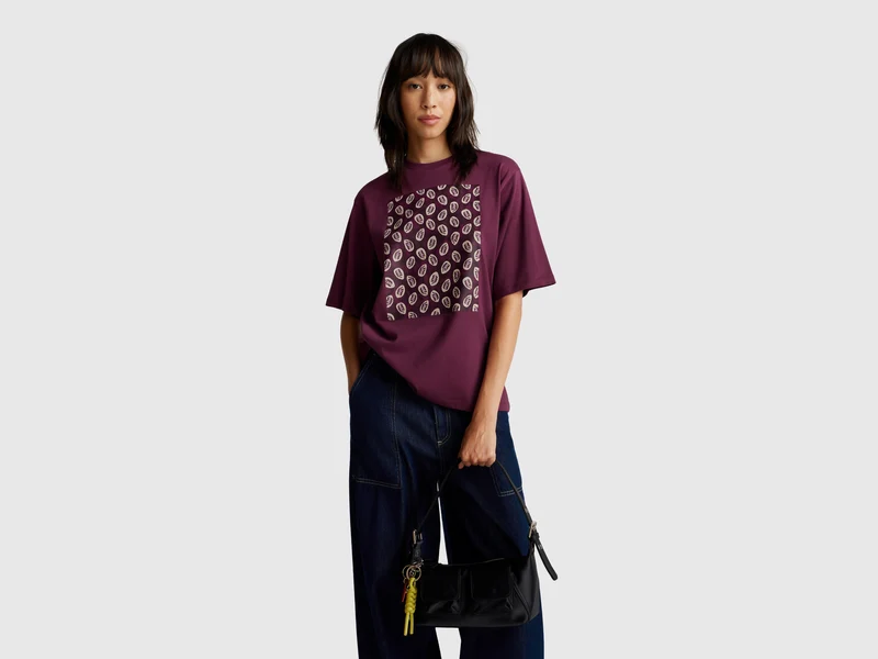 T-Shirt mit Bandana-Print