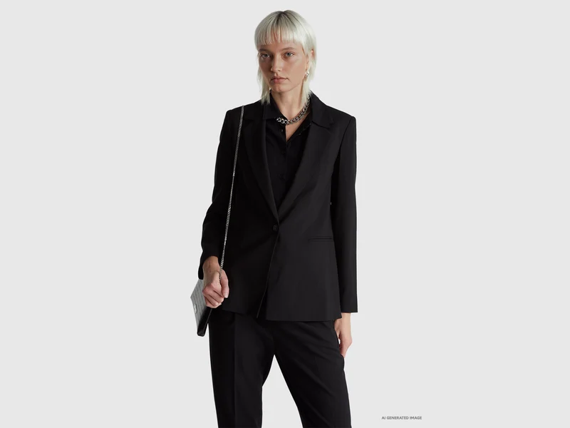 Blazer aus Stretch-Viskosemischung