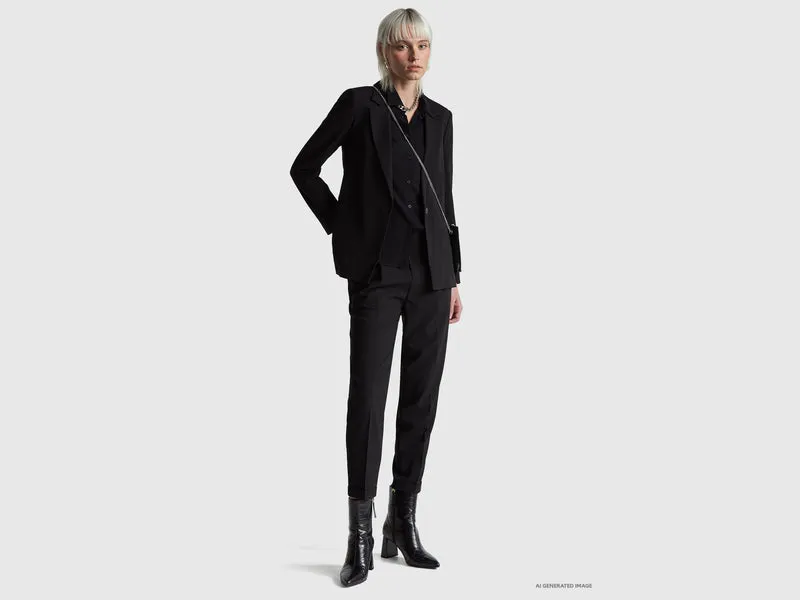 Blazer aus Stretch-Viskosemischung