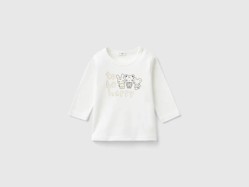 Langärmeliges T-Shirt aus 100% Biobaumwolle