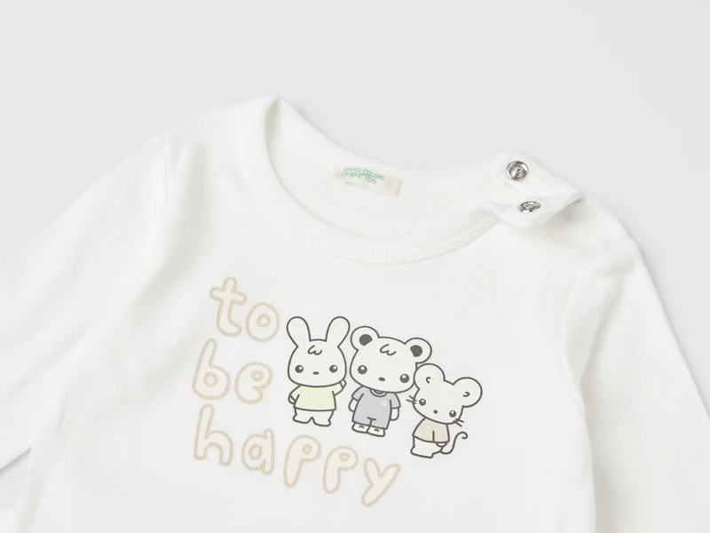 Langärmeliges T-Shirt aus 100% Biobaumwolle