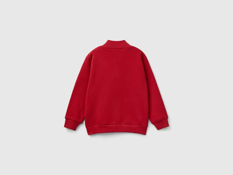 Sweater aus Bio-Baumwolle mit Reißverschluss