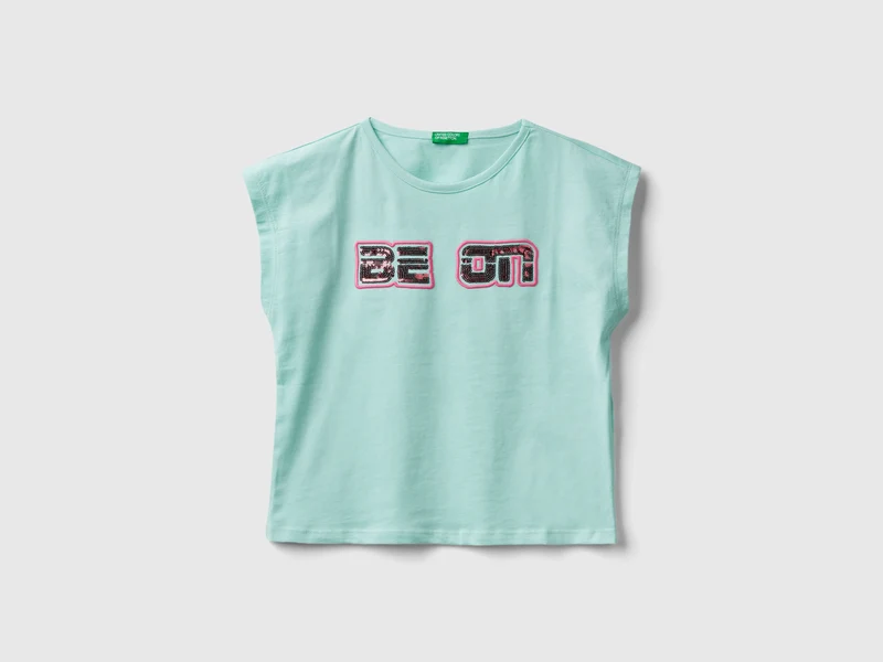 T-Shirt mit Pailletten