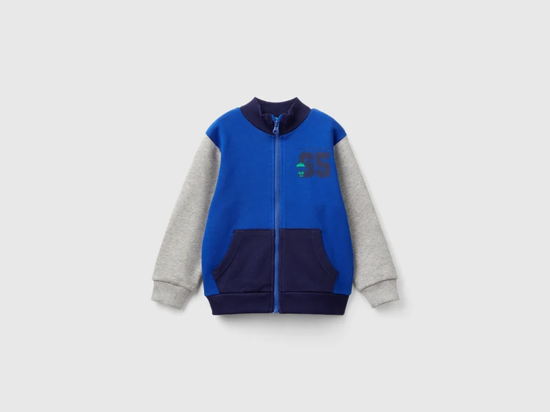 Sweater aus Bio-Baumwolle mit Reißverschluss