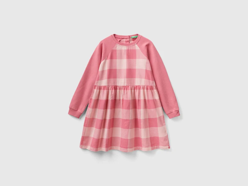Kleid in 100% Baumwolle mit Schottenmuster
