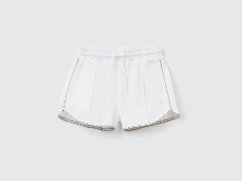 Shorts in 100% Baumwolle mit Tunnelzug