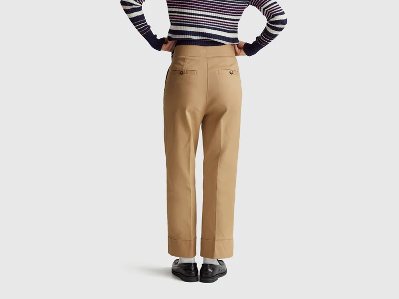 Gerade Hose mit Bündchen