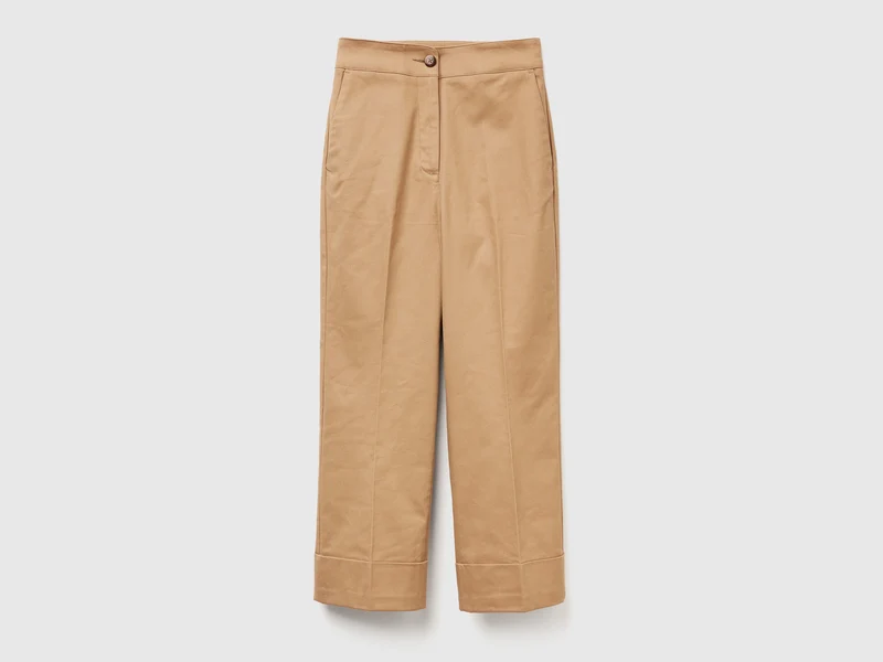 Gerade Hose mit Bündchen