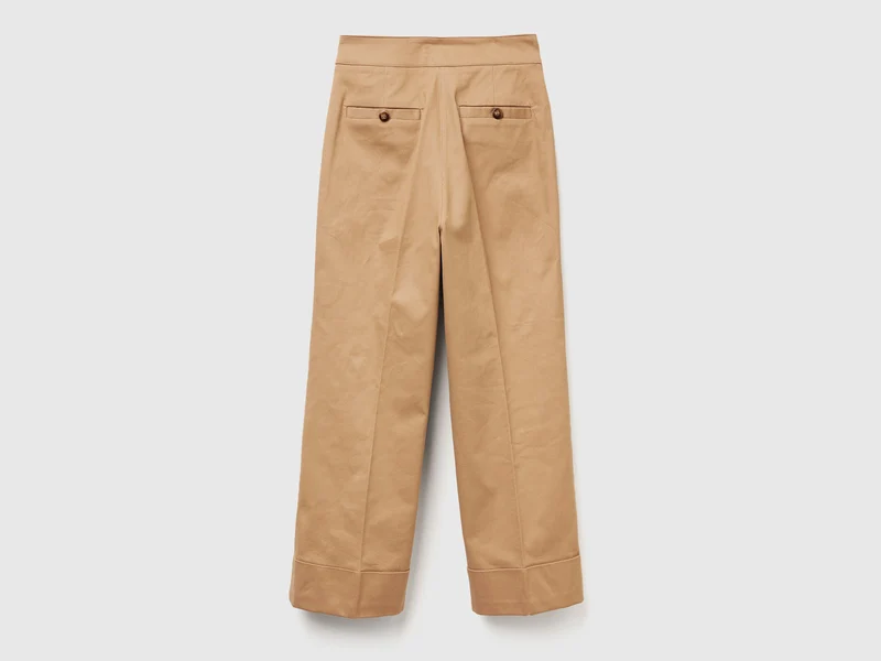 Gerade Hose mit Bündchen