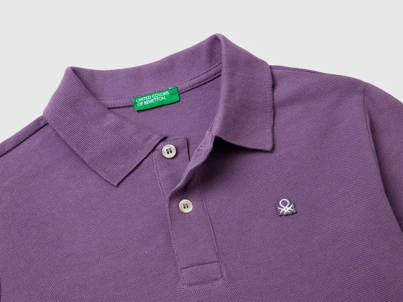 Langärmliges Poloshirt aus Baumwolle