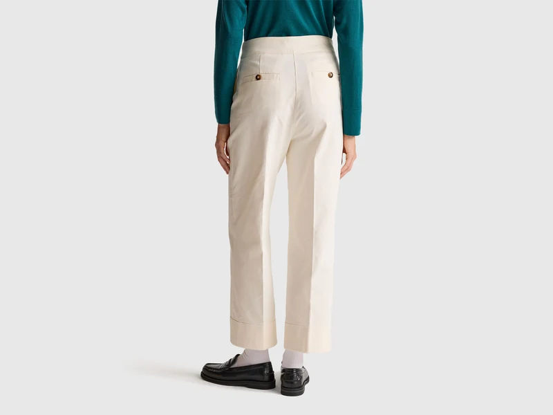 Gerade Hose mit Bündchen