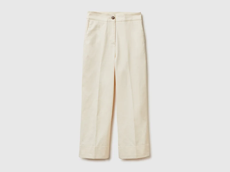 Gerade Hose mit Bündchen
