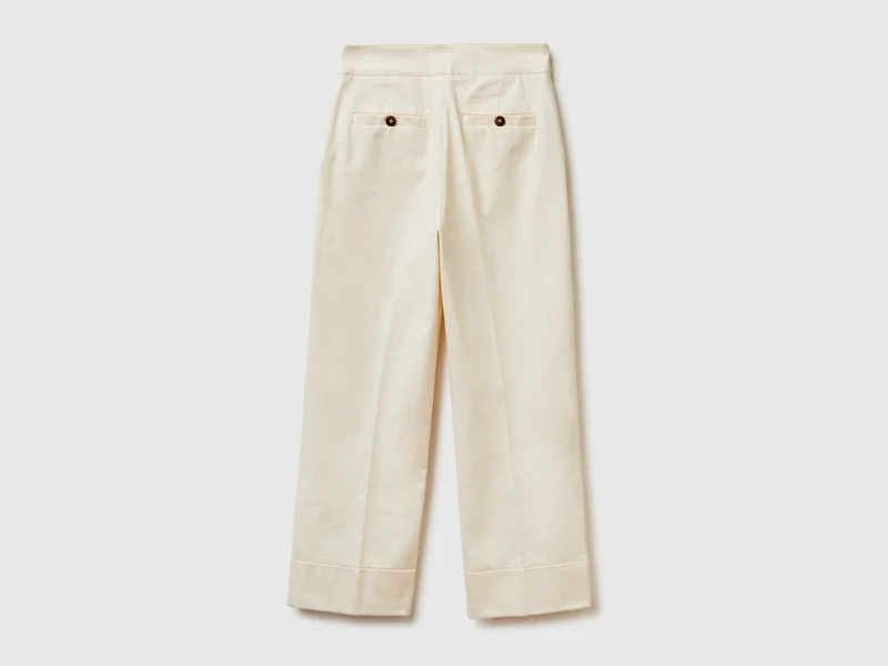 Gerade Hose mit Bündchen