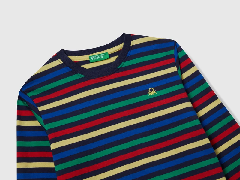 Gestreiftes Langarm-T-Shirt
