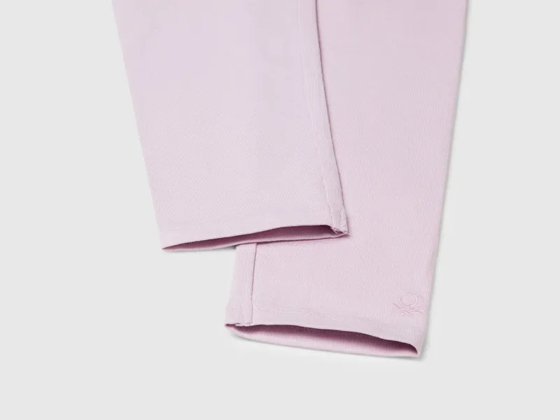 Drei Leggings aus elastischer Baumwolle