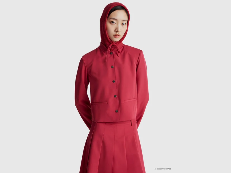 Jacke aus Stretch-Viskose-Mix