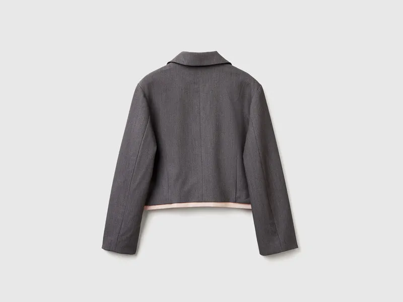 Zweireihiger Blazer im Boxy-Fit