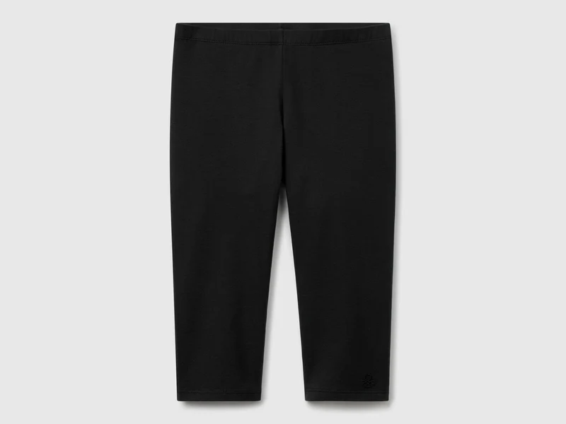 Knielange Leggings aus Stretch-Baumwolle