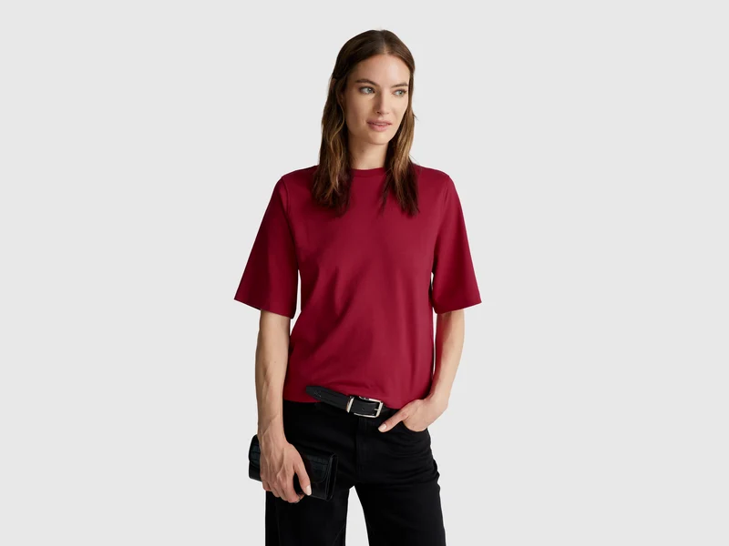 T-Shirt im Boxy-Fit, 100 % Baumwolle