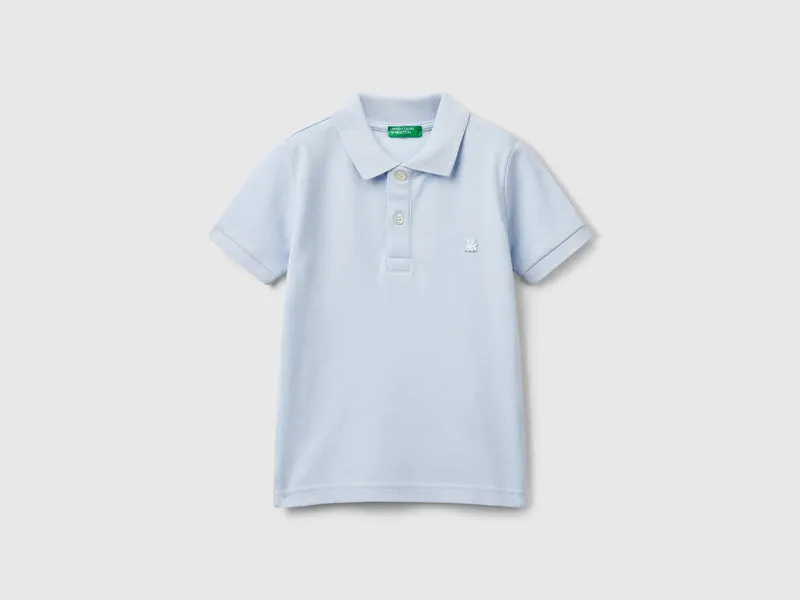 Kurzarm-Poloshirt aus reiner Baumwolle