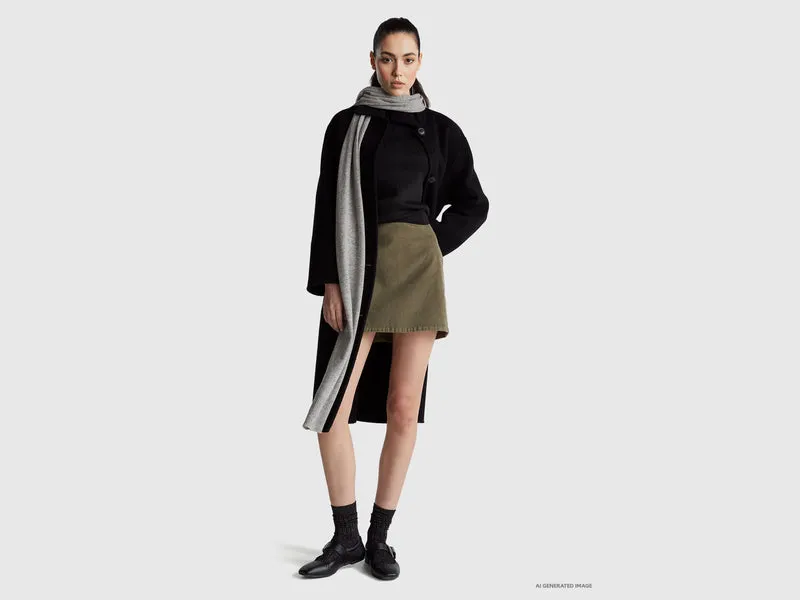 Pullover mit Gürtel und Lurex