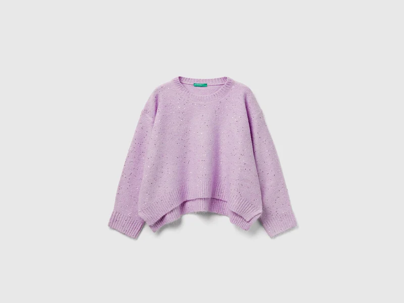 Pullover aus Woll- und Lurexmischung