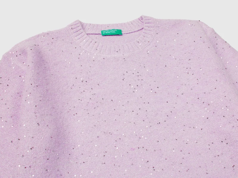 Pullover aus Woll- und Lurexmischung