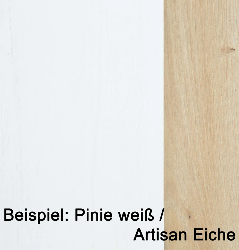 Komplett Garderobe JASMIN UH83 Pinie weiß 5-teilig mit Sitzbank