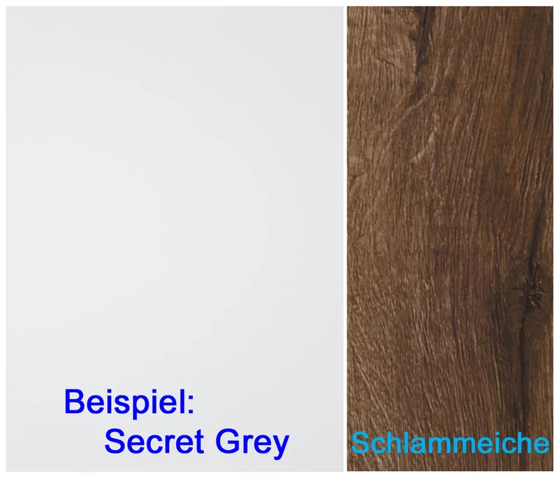 Kommode PENKRIDGE mit 2 Türen, Optik: Secret Grey und Schlammeiche