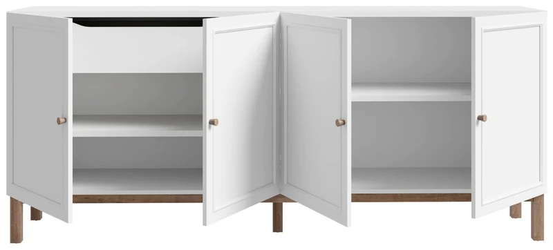 Sideboard PENKRIDGE mit 4 Türen, Secret Grey im modernen Landhausstil