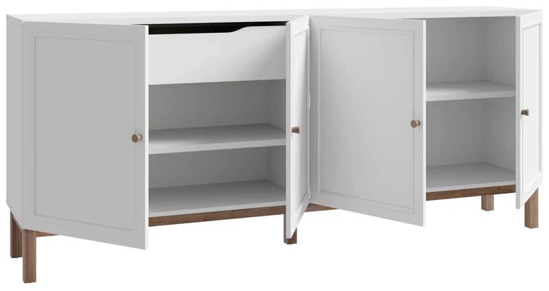 Sideboard PENKRIDGE mit 4 Türen, Secret Grey im modernen Landhausstil