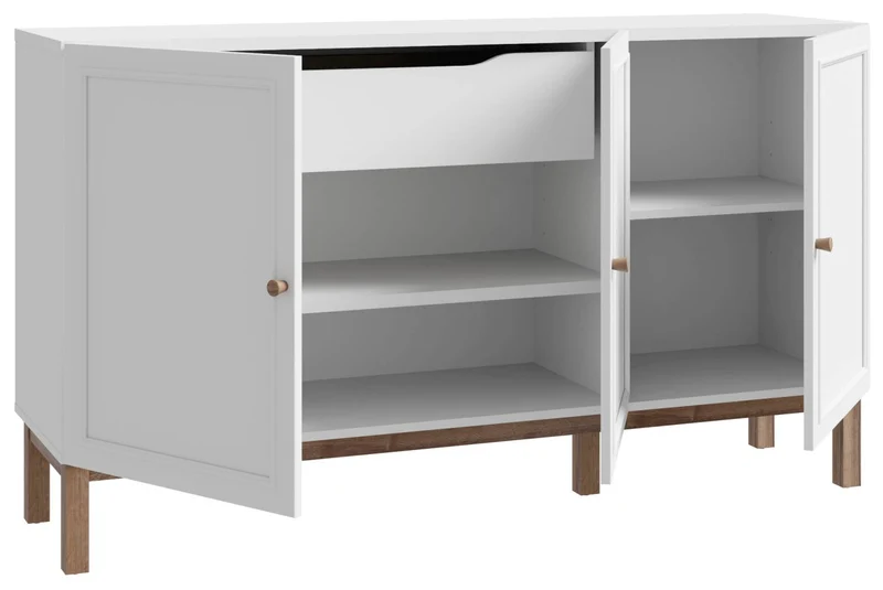 Sideboard PENKRIDGE mit 3 Türen, Secret Grey im modernen Landhausstil