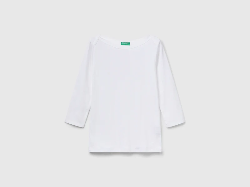 T-Shirt mit U-Boot-Ausschnitt