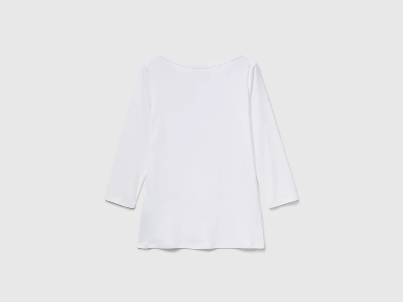 T-Shirt mit U-Boot-Ausschnitt