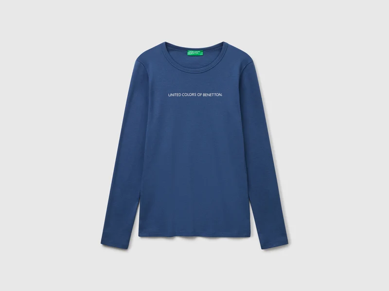 Langarm-T-Shirt aus 100 % Baumwolle