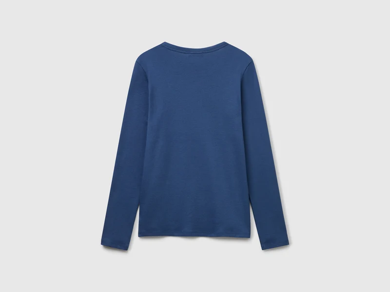 Langarm-T-Shirt aus 100 % Baumwolle