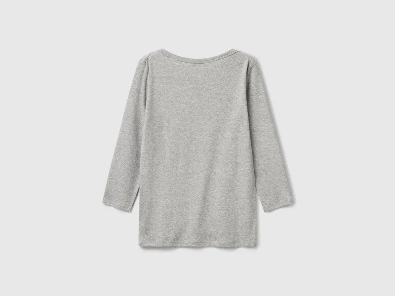 T-Shirt mit U-Boot-Ausschnitt