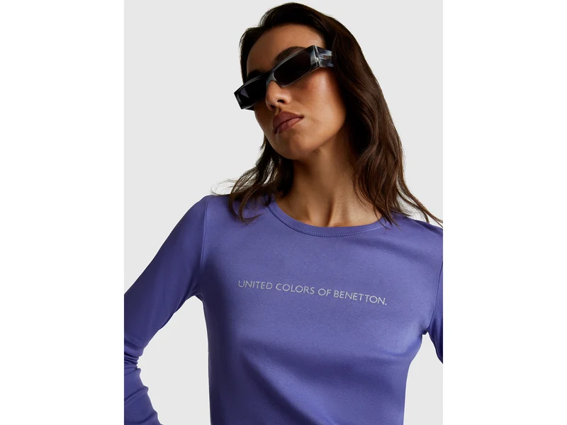 Langarm-T-Shirt aus 100 % Baumwolle