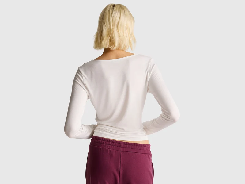 Slim-Fit-T-Shirt aus Stretch-Viskose