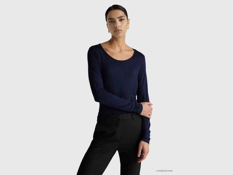 Slim-Fit-T-Shirt aus Stretch-Viskose