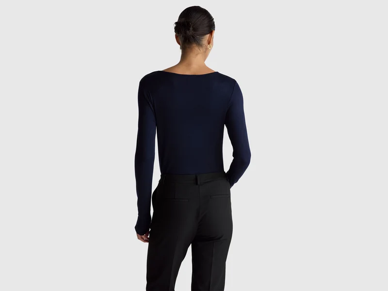 Slim-Fit-T-Shirt aus Stretch-Viskose