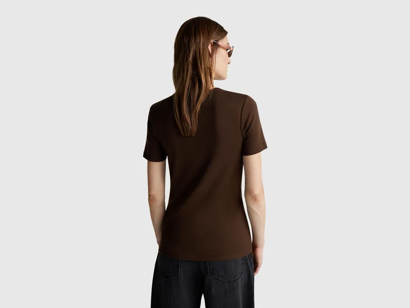 T-Shirt aus 100 % Baumwolle mit Glitzer-Logo-Print