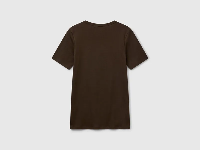 T-Shirt aus 100 % Baumwolle mit Glitzer-Logo-Print