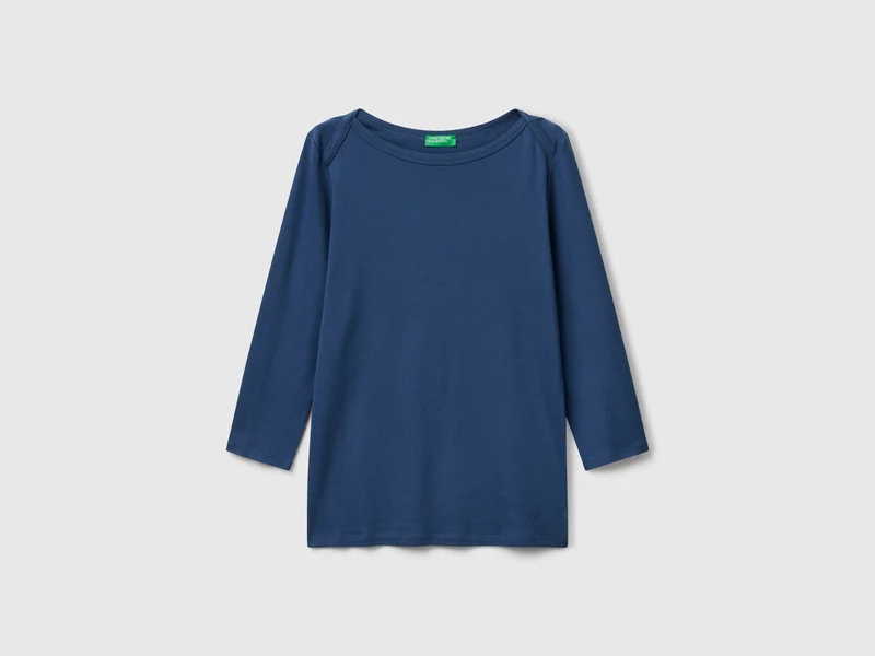 T-Shirt mit U-Boot-Ausschnitt