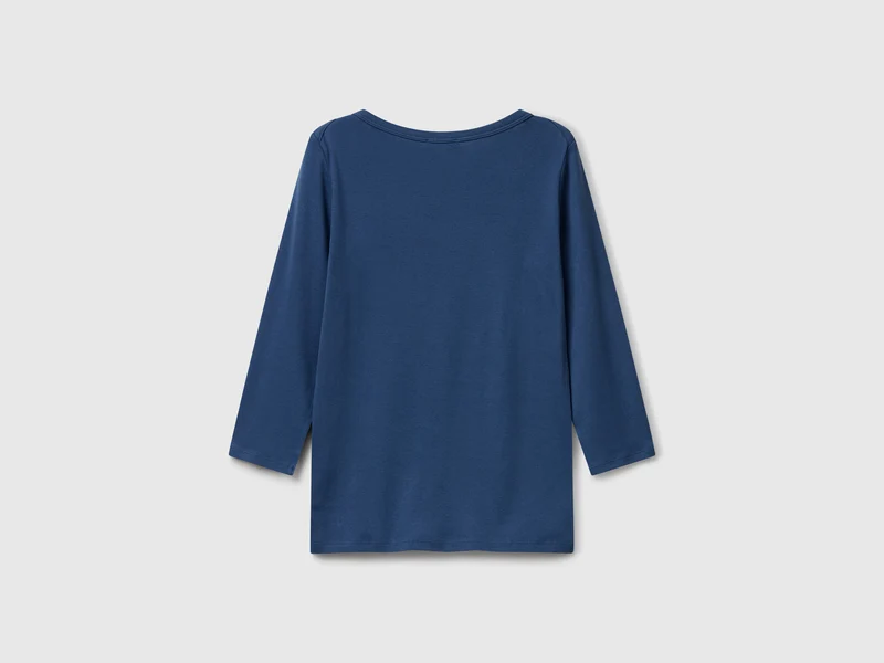 T-Shirt mit U-Boot-Ausschnitt